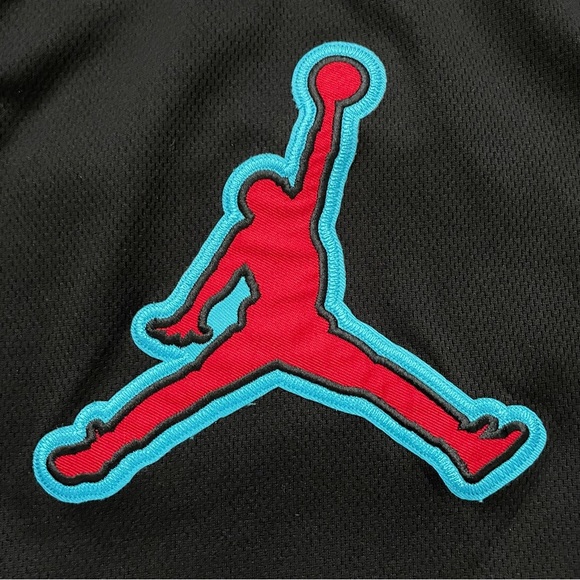 Air Jordan Kids Patch Pack Jersey Black NBA 1990s MJ Streetwear sz L - Picture 5 of 15
